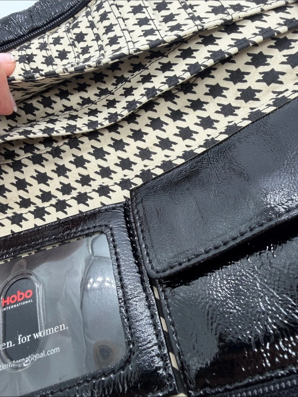 HOBO Black Leather‎ Clutch with Gold Hardware NWOT